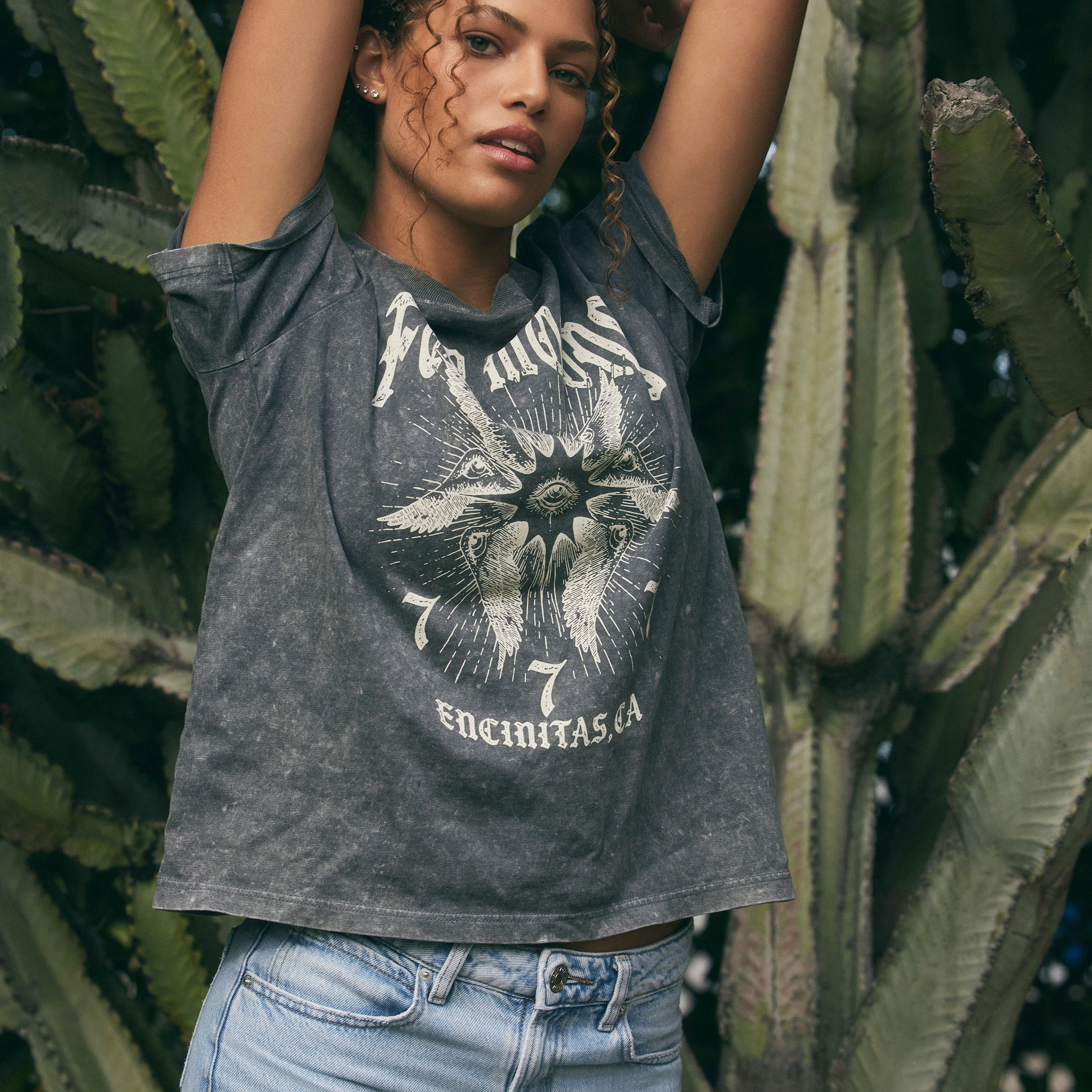 777 Angel Charcoal Tee