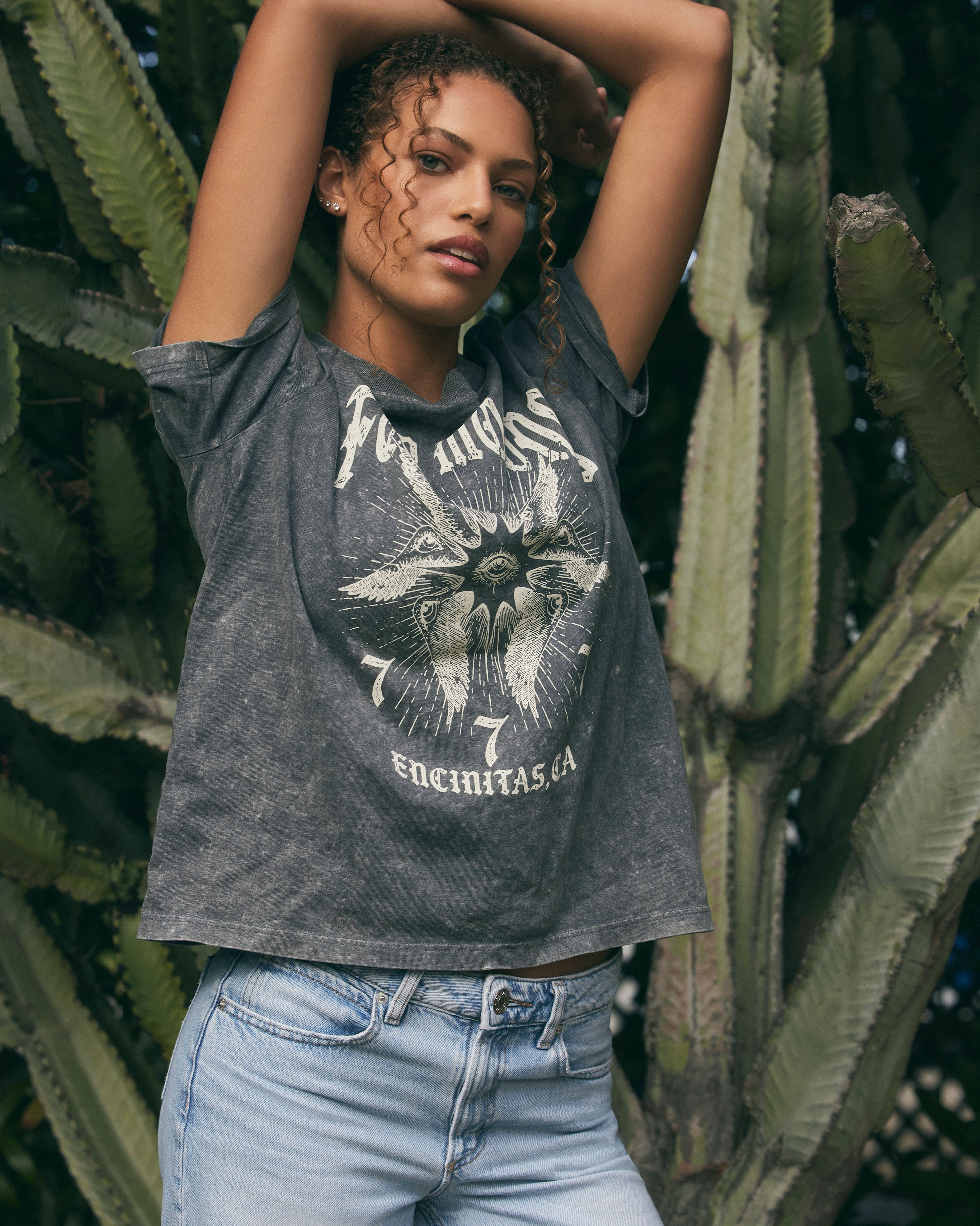 777 Angel Charcoal Tee