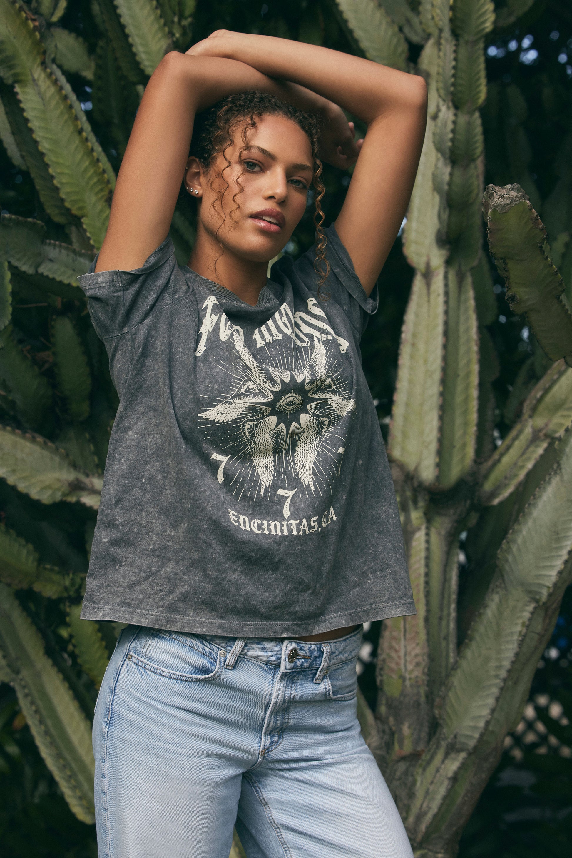 777 Angel Charcoal Tee